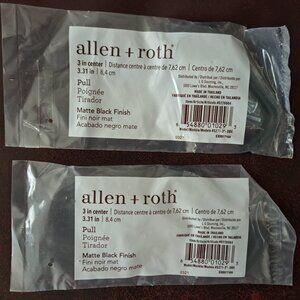 Allen + Roth 3" Center Cabinet Handle(Black) 2 Qty